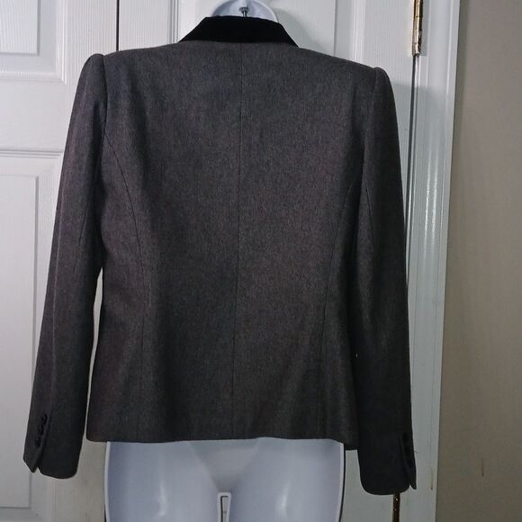 Sasson vintage double breasted gray wool blend cropped blazer   Sz 12   NWOT - Picture 5 of 8